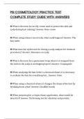 PSI COSMETOLOGY PRACTICE TEST COMPLETE STUDY GUIDE WITH ANSWERS