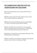 PSI COSMETOLOGY PRACTICE TEST COMPREHENSIVE REVIEW QUESTIONS AND ANSWERS