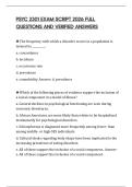 PSYC 2301 EXAM SCRIPT 2026 FULL QUESTIONS AND VERIFIED ANSWERS