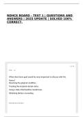 NDHCE BOARD - TEST 1 &vert; QUESTIONS AND ANSWERS &vert; 2025 UPDATE &vert; SOLVED 100&percnt; CORRECT&period;