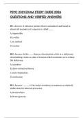 PSYC 2301 EXAM STUDY GUIDE 2026 QUESTIONS AND VERIFIED ANSWERS