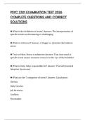 PSYC 2301 EXAMINATION TEST 2026 COMPLETE QUESTIONS AND CORRECT SOLUTIONS