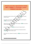 NUR 421 EXAM &num;3 QUESTIONS WITH 100&percnt; CORRECT ANSWERS LATEST VERSION 2025&sol;2026&period;