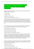 EAQ Schizophrenia and Substance Abuse Questions with Complete Solutions&period;