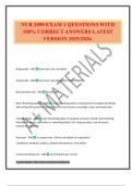 NUR 2090 EXAM 1 QUESTIONS WITH 100&percnt; CORRECT ANSWERS LATEST VERSION 2025&sol;2026&period;