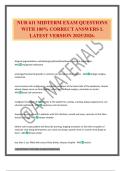 NUR 611 MIDTERM EXAM QUESTIONS WITH 100&percnt; CORRECT ANSWERS L LATEST VERSION 2025&sol;2026&period;