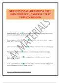 NURS 105 EXAM 3 QUESTIONS WITH 100&percnt; CORRECT ANSWERS LATEST VERSION 2025&sol;2026&period;