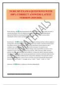 NURS 105 EXAM 6 QUESTIONS WITH 100&percnt; CORRECT ANSWERS LATEST VERSION 2025&sol;2026&period;