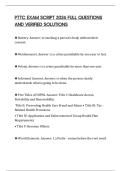 PTTC EXAM SCRIPT 2026 FULL QUESTIONS AND VERIFIED SOLUTIONS