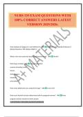 NURS 335 EXAM QUESTIONS WITH 100&percnt; CORRECT ANSWERS LATEST VERSION 2025&sol;2026&period;