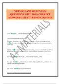 NURS 6011 AND 6013 EXAM 2 QUESTIONS WITH 100&percnt; CORRECT ANSWERS LATEST VERSION 2025&sol;2026&period;