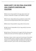 RANGE SAFETY OIC RSO FINAL EXAM PAPER 2026 COMPLETE QUESTIONS AND SOLUTIONS