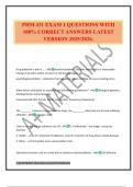 PHM 431 EXAM 1 QUESTIONS WITH 100&percnt; CORRECT ANSWERS LATEST VERSION 2025&sol;2026&period;