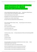 Health Insurance Florida 2-40 Practice Exam Questions &num;3 - Medical Expenses with Solved Solutions&period;