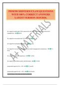PHM350 MIDTERM EXAM QUESTIONS WITH 100&percnt; CORRECT ANSWERS LATEST VERSION 2025&sol;2026&period;
