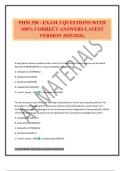 PHM 350 - EXAM 3 QUESTIONS WITH 100&percnt; CORRECT ANSWERS LATEST VERSION 2025&sol;2026&period;