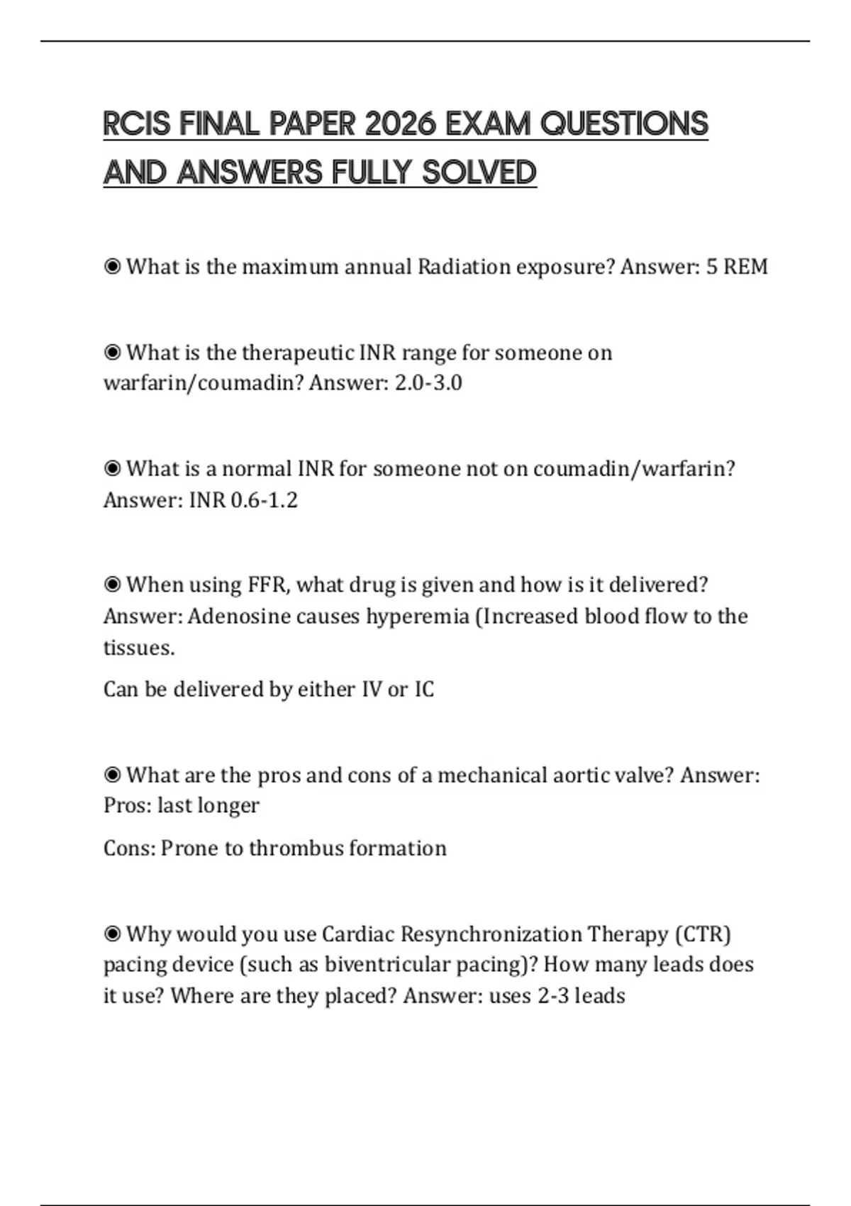 RCIS FINAL PAPER 2026 EXAM QUESTIONS AND ANSWERS FULLY SOLVED - RCIS ...