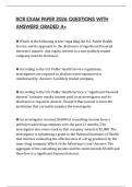 RCR EXAM PAPER 2026 QUESTIONS WITH ANSWERS GRADED A&plus;