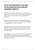 RISE UP CUSTOMER SERVICE AND SALES ACTUAL EXAM PAPER 2026 QUESTIONS ANSWERED CORRECTLY