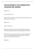 RITE AID PHARMACY TECH TRAINING PART 2 QUESTIONS AND ANSWERS