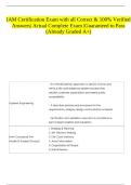 IAM Certification Exam with all Correct & 100&percnt; Verified Answers&vert; Actual Complete Exam &vert;Guaranteed to Pass &lpar;Already Graded A&plus;&rpar;