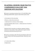 RN MATERNAL NEWBORN ONLINE PRACTICE COMPREHENSIVE EXAM SCRIPT 2026 QUESTIONS WITH SOLUTIONS