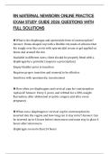 RN MATERNAL NEWBORN ONLINE PRACTICE EXAM STUDY GUIDE 2026 QUESTIONS WITH FULL SOLUTIONS