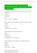 Final Exam 2025-2026 Registered Dental Assistant &lpar;AMT&rpar; Test Questions Fully Solved&period;