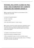 ROCKWELL REAL ESTATE CLASSES WA FINAL EXAM 1 2026 EXAMINATION TEST COMPLETE QUESTIONS AND ANSWERS GRADED A&plus;