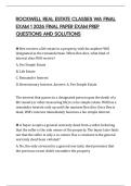 ROCKWELL REAL ESTATE CLASSES WA FINAL EXAM 1 2026 FINAL PAPER EXAM PREP QUESTIONS AND SOLUTIONS