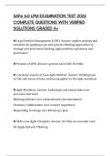 SAFe 6&period;0 LPM EXAMINATION TEST 2026 COMPLETE QUESTIONS WITH VERIFIED SOLUTIONS GRADED A&plus;