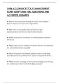 SAFe 6&period;0 LEAN PORTFOLIO MANAGEMENT EXAM SCRIPT 2026 FULL QUESTIONS AND ACCURATE ANSWERS