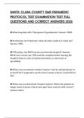SANTA CLARA COUNTY EMS PARAMEDIC PROTOCOL TEST EXAMINATION TEST FULL QUESTIONS AND CORRECT ANSWERS 2026