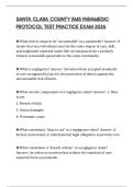 SANTA CLARA COUNTY EMS PARAMEDIC PROTOCOL TEST PRACTICE EXAM 2026