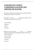 SCHEGISTRAR EPIC CADENCE COMPREHENSIVE EXAM REVIEW 2026 QUESTIONS AND SOLUTIONS
