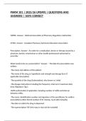 PHRM 101 &vert; 2025&sol;26 UPDATE &vert; QUESTIONS AND ANSWERS &vert; 100&percnt; CORRECT