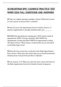 SCHEGISTRAR EPIC CADENCE PRACTICE TEST PAPER 2026 FULL QUESTIONS AND ANSWERS