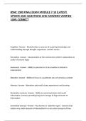 BSNC 1000 FINAL EXAM MODULE 7-10 &lpar;LATEST&rpar; UPDATE 2025 QUESTIONS AND ANSWERS VERIFIED 100&percnt; CORRECT
