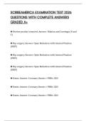 SCRIBEAMERICA EXAMINATION TEST 2026 QUESTIONS WITH COMPLETE ANSWERS GRADED A&plus;