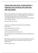 SCRUM PSM EXAM 2026 CONSOLIDATED 4 VERSIONS WITH DETAILED EXPLANATIONS AND SOLUTIONS
