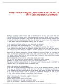 D389 LESSON 1-4 QUIZ QUESTIONS & SECTION 1 TEST QUESTIONS WITH 100&percnt; CORRECT ANSWERS