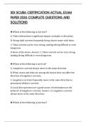 SDI SCUBA CERTIFICATION ACTUAL EXAM PAPER 2026 COMPLETE QUESTIONS AND SOLUTIONS