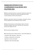SEMMELWEIS ENTRANCE EXAM COMPREHENSIVE EXAM REVIEW WITH SOLUTIONS 2026