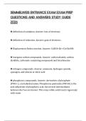 SEMMELWEIS ENTRANCE EXAM EXAM PREP QUESTIONS AND ANSWERS STUDY GUIDE 2026