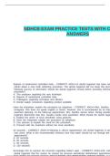 NDHCB EXAM PRACTICE TESTS WITH COMPLETE ANSWERS