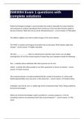 ISM3004 Exam 1 questions with complete solutions