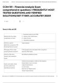 CCIM 101 - Financial Analysis Exam comprehensive questions &vert; FREQUENTLY MOST TESTED QUESTIONS AND VERIFIED SOLUTIONS&sol;GET IT 100&percnt; ACCURATE&excl;&excl; 2025&excl;&excl;