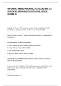 ARF &lpar;ADULT RESIDENTIAL FACILITY&rpar; SCLARC TEST 1-3 QUESTIONS AND ANSWERS 2025&sol;2026 UPDATE SCORED A&plus;
