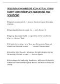 SKILLSUSA KNOWLEDGE 2026 ACTUAL EXAM SCRIPT WITH COMPLETE QUESTIONS AND SOLUTIONS