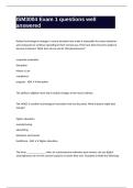 ISM3004 Exam 1 questions well answered